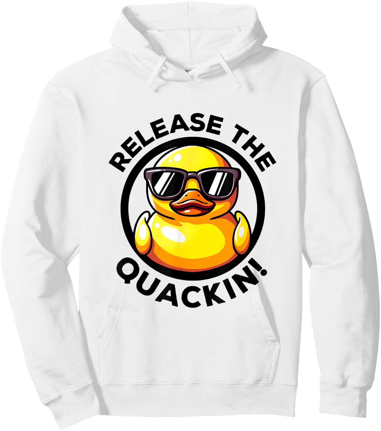 Release The Quackin I Love Duck Lovers Funny Yellow Duck Hoodie - Hoodie | White