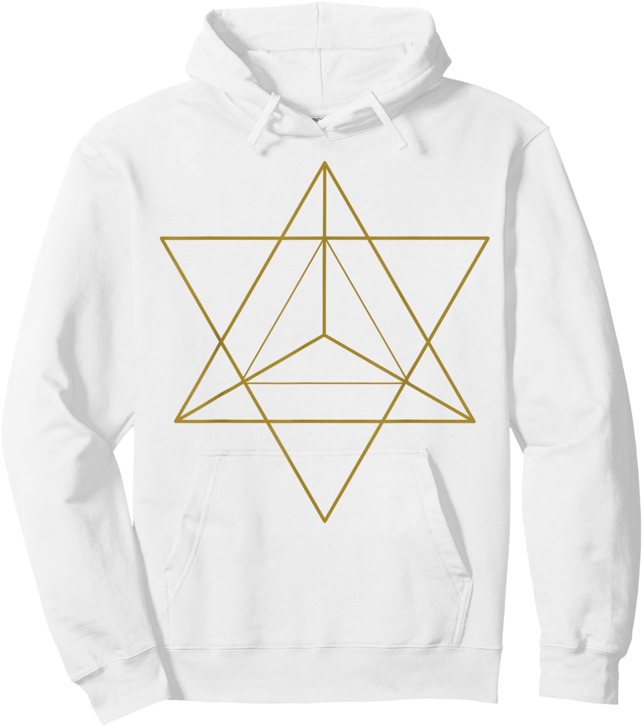 Sacred Geometry Star Tetrahedron Merkaba Hoodie - Hoodie | White