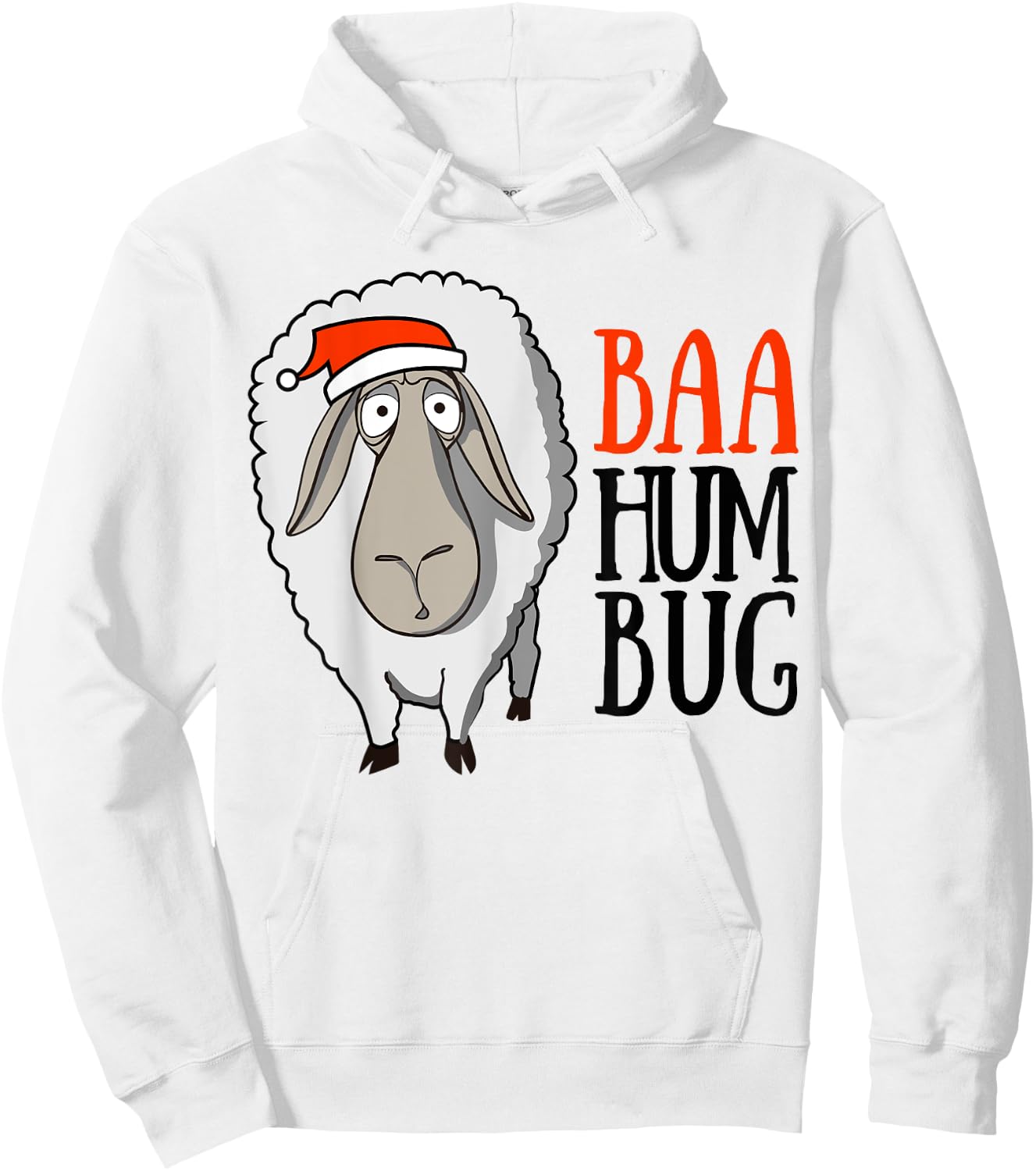 Funny Bah Humbug Sheep Christmas Gift Baa Humbug Hoodie - Hoodie | White