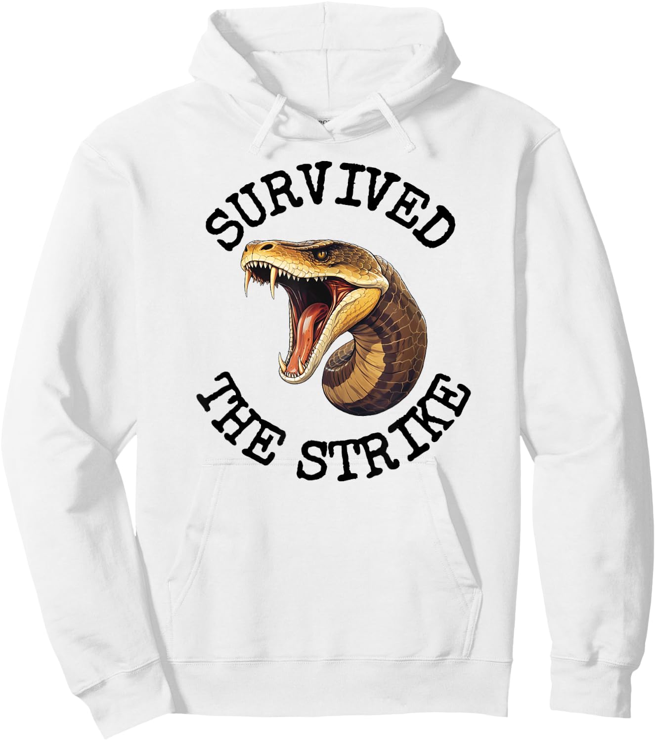 Venemous Snakebite Survived The Strike Snake Bite Survivor Hoodie - Hoodie | White