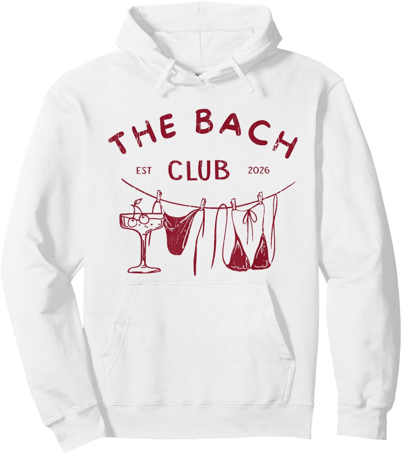 The Bach Club, Bachelorette Party, Bach Club Hoodie - Hoodie | White