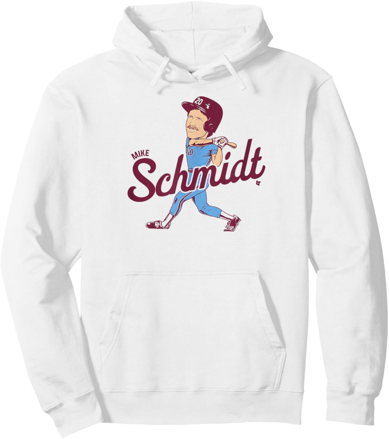 Mike Schmidt - Caricature - Philadelphia Baseball Hoodie - Hoodie | White