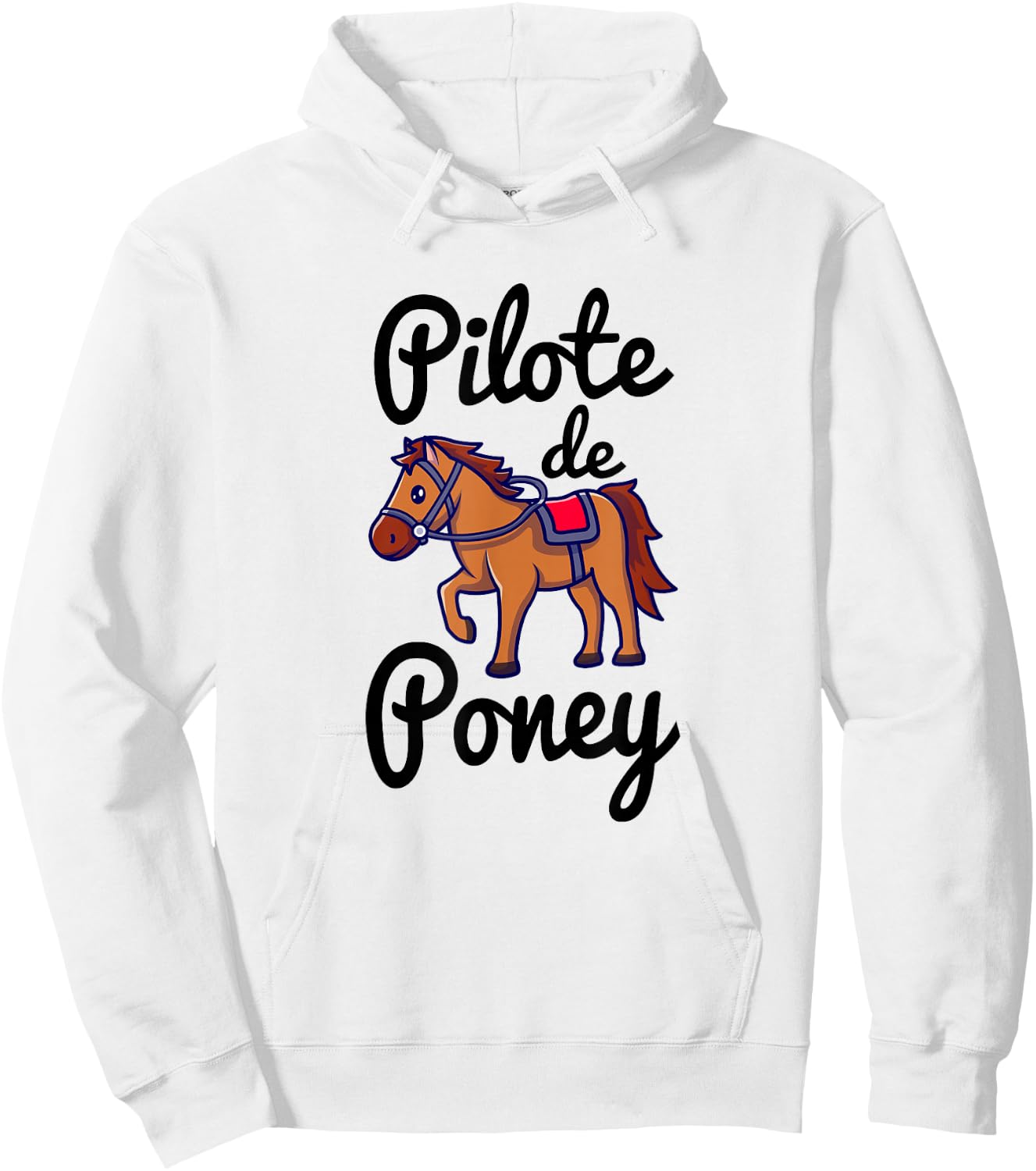 Pony Pilot T Shirt Riding Horse Hoodie - Hoodie | White