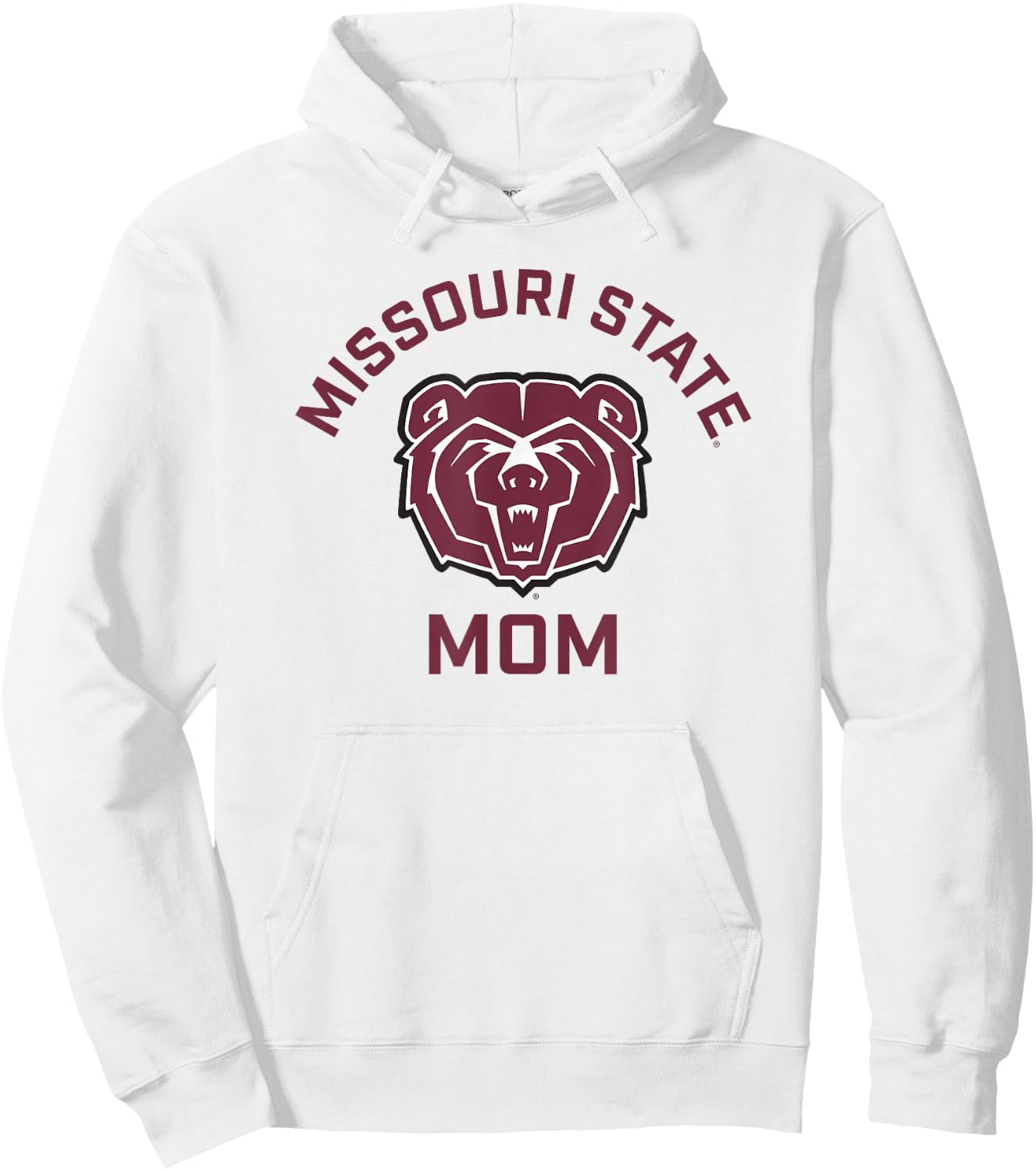 Missouri State University MSU Bears Arched Mom Hoodie - Hoodie | White