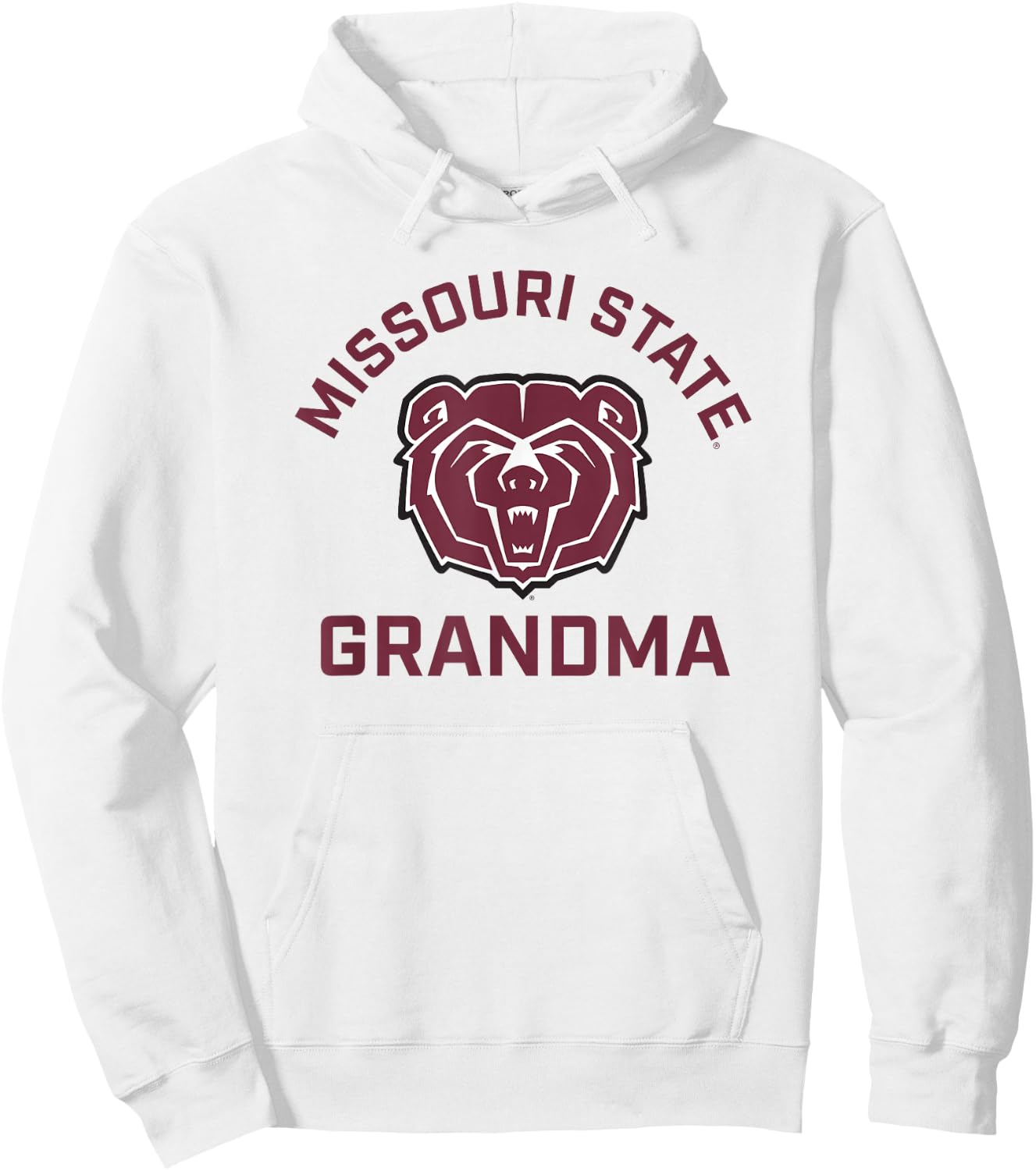Missouri State University MSU Bears Arched Grandma Hoodie - Hoodie | White