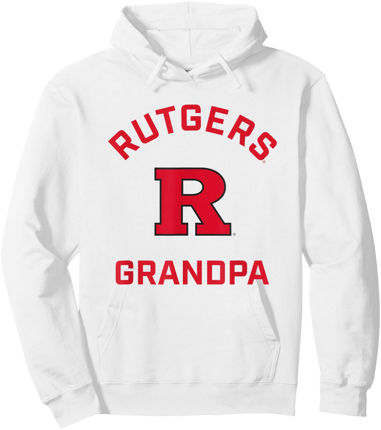 Rutgers University Scarlet Knights Arched Grandpa Hoodie - Hoodie | White