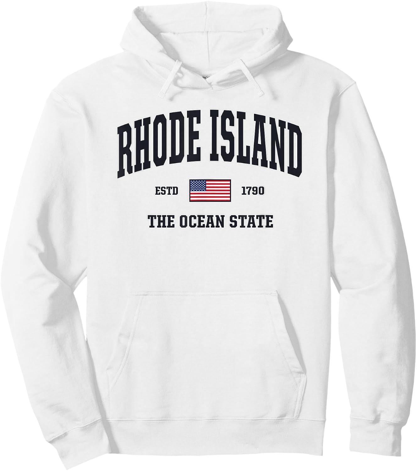 Rhode Island , Patriotic American Flag Veteran Gifts Hoodie - Hoodie | White