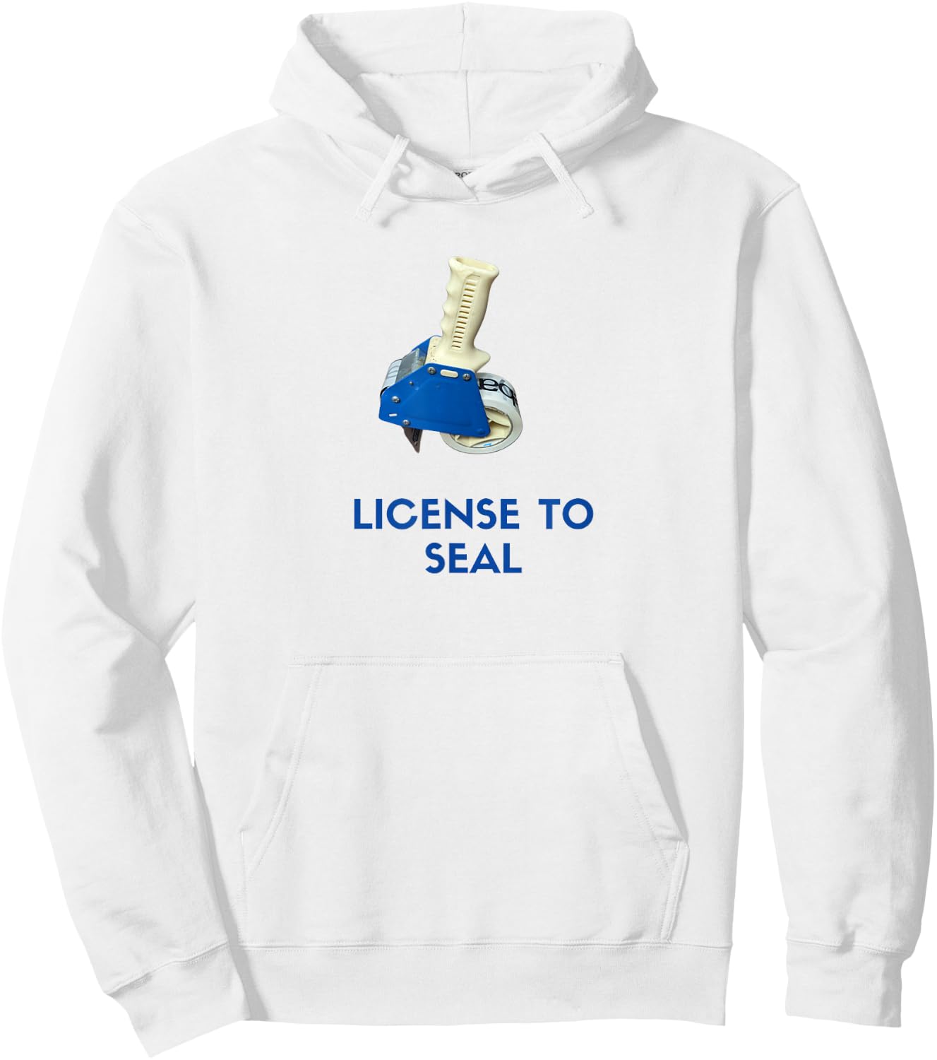 License to Seal - Funny Tape Gun Design for Packaging Pros Hoodie - Hoodie | White