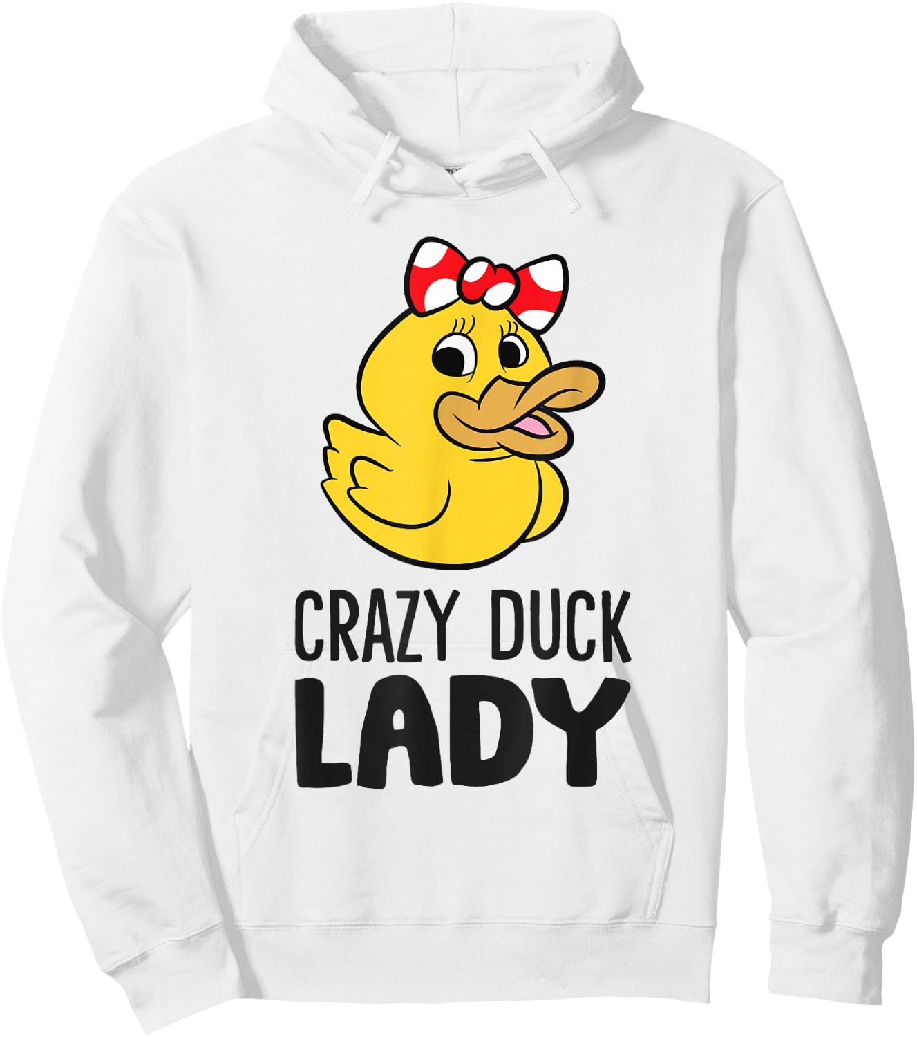 Rubber Duck Women Girl Crazy Duck Lady Hoodie - Hoodie | White