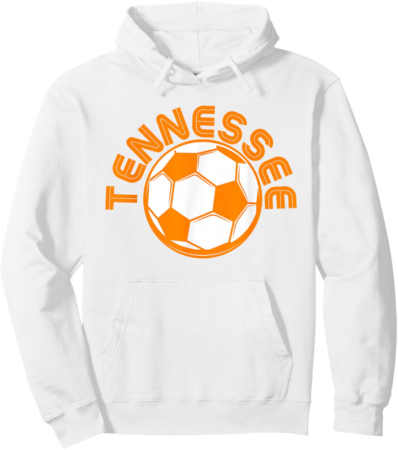 Retro Tennessee TN Orange Vintage Soccer Hoodie - Hoodie | White