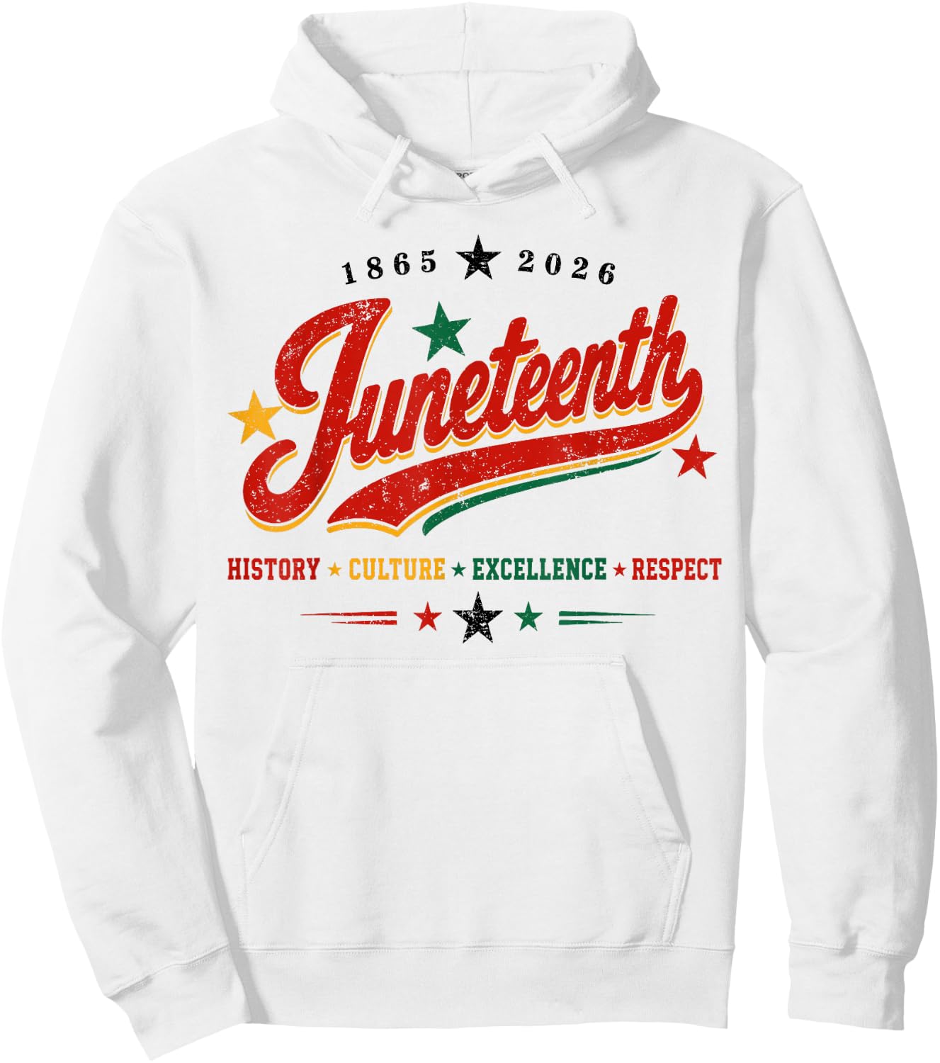 Juneteenth Free-ish 1865 2026 African American Pride Hoodie - Hoodie | White
