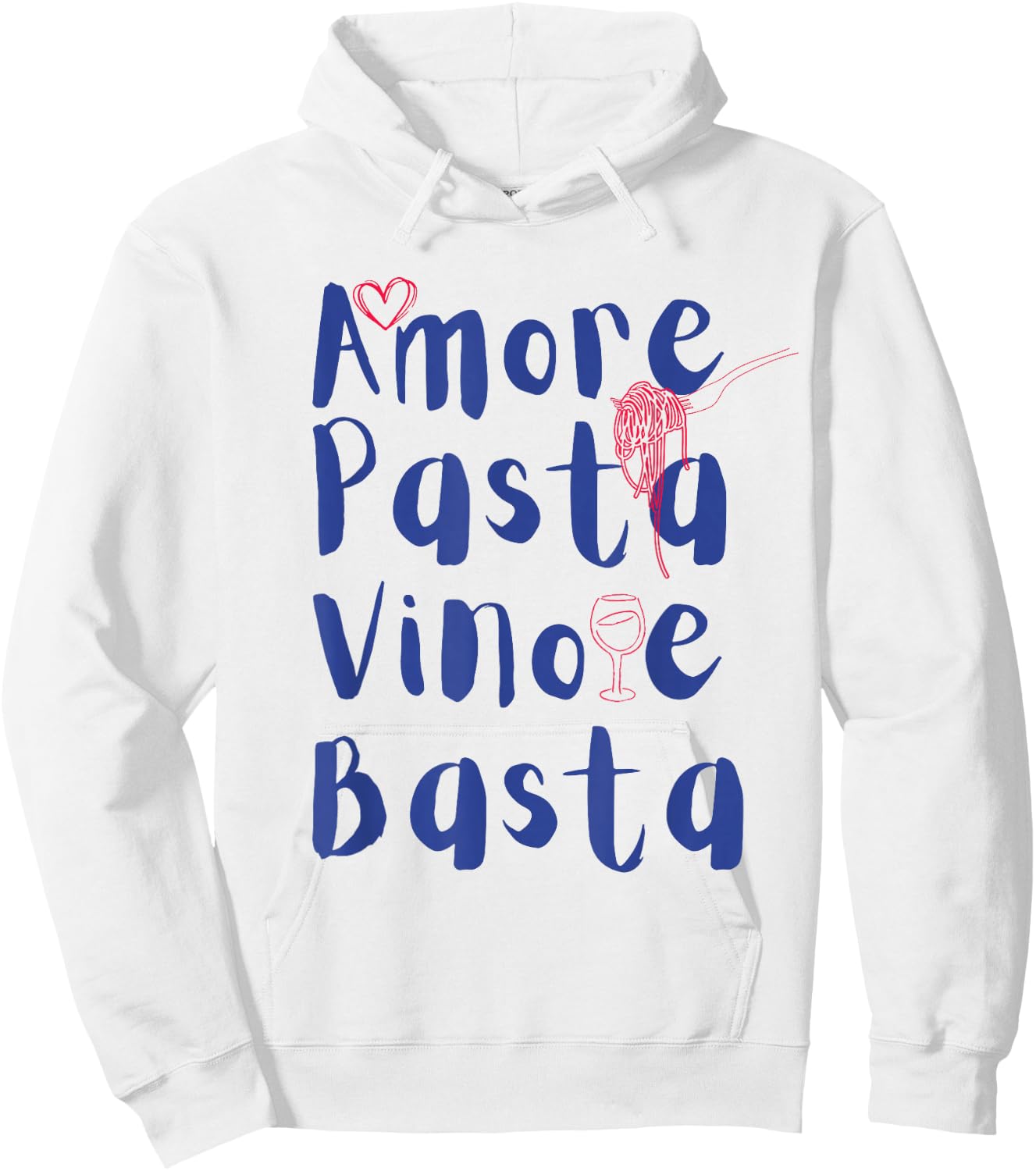 Amore Pasta vino e basta Italien Sommer Hoodie - Hoodie | White