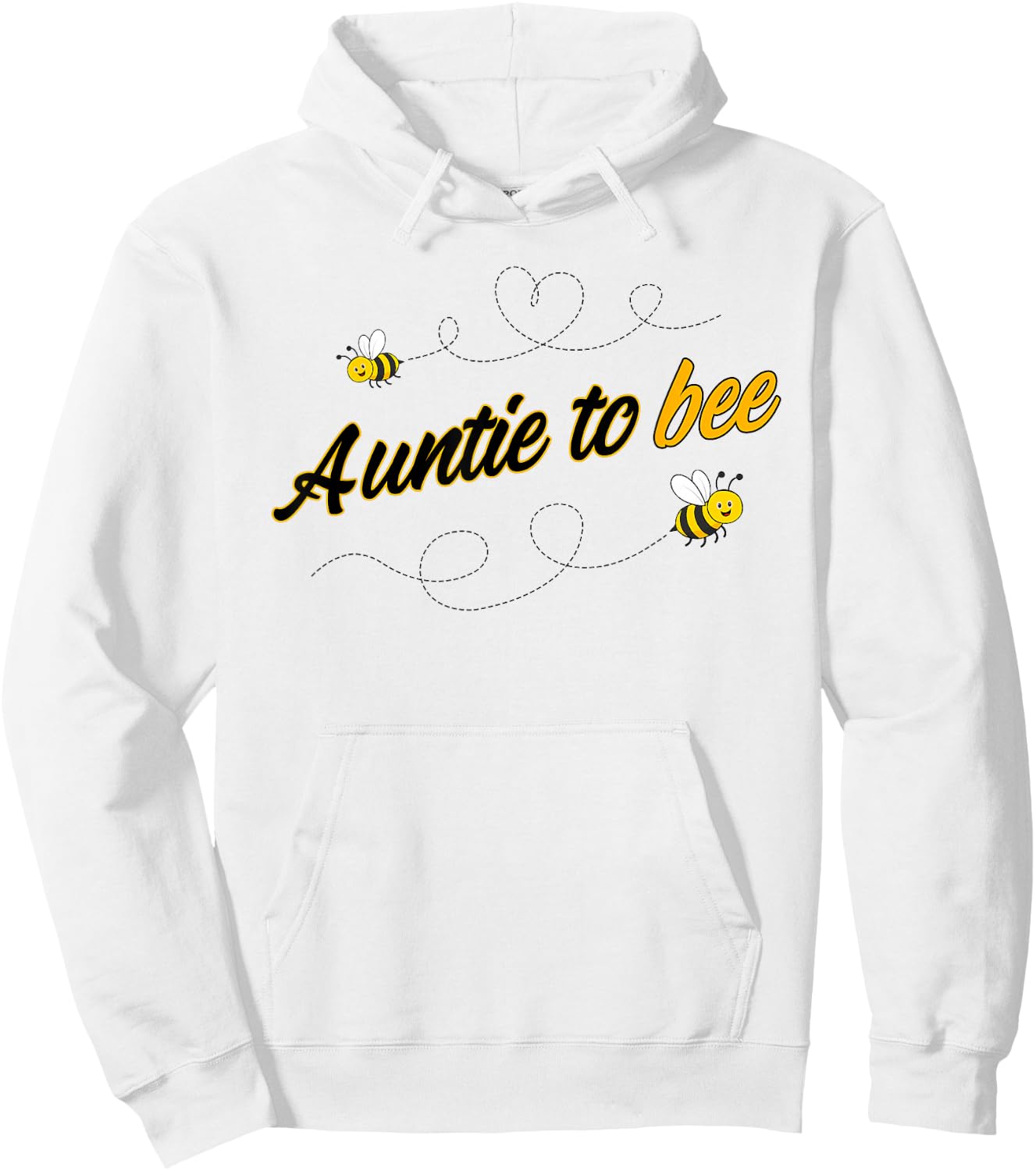Auntie to Bee Gender Reveal Pregnancy Announcement Hoodie - Hoodie | White