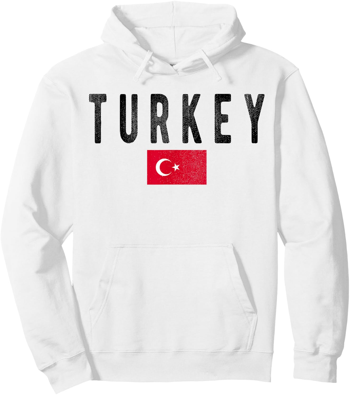 Turkey Country Flag - Souvenir Turkey Hoodie - Hoodie | White
