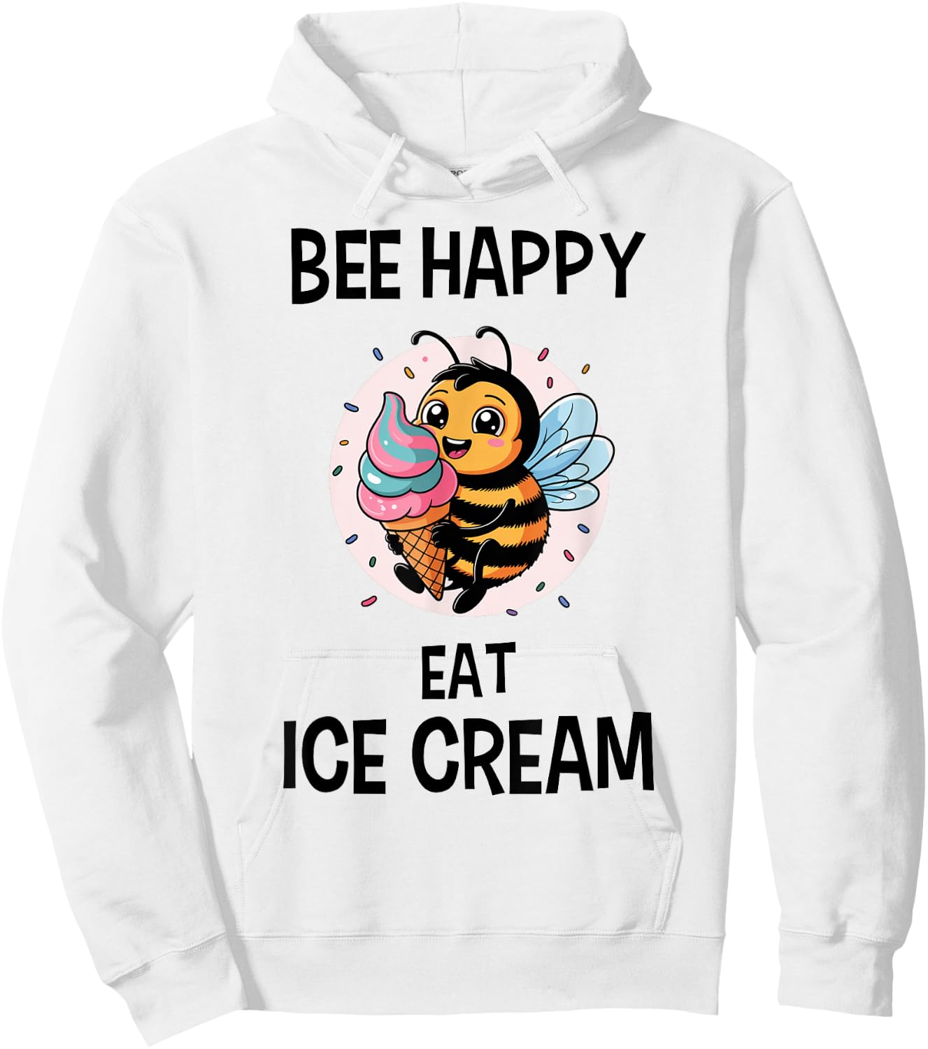 Bee Ice Cream Shirt Bee Pun Bee Lover Ice Cream Lover Hoodie - Hoodie | White