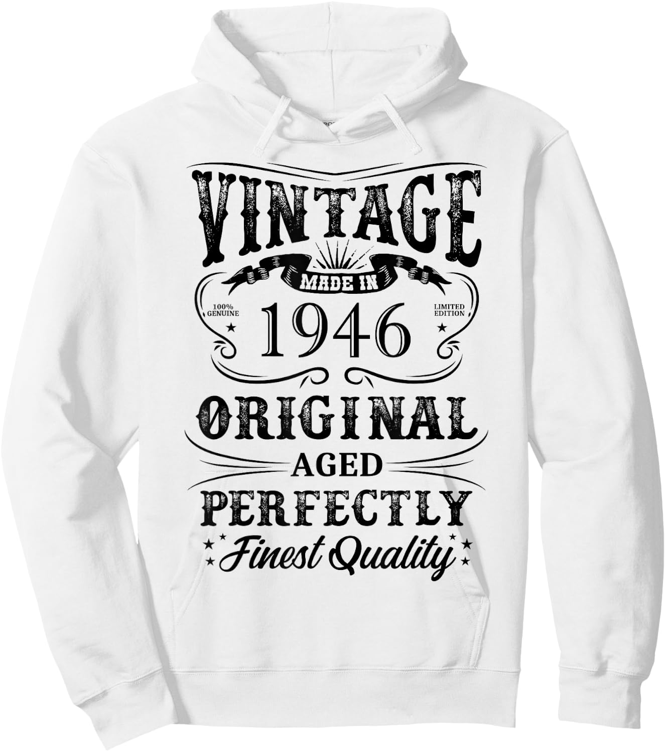 1946 Vintage To Perfection Matured Vintage Made In 1946 Hoodie - Hoodie | White