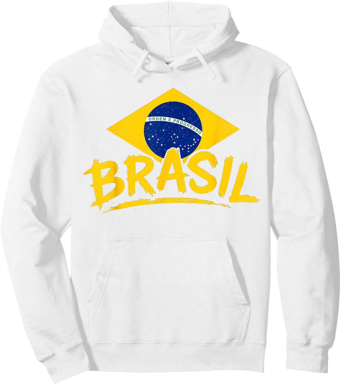 Brasil Flag Symbol Brazilian Pride Hoodie - Hoodie | White