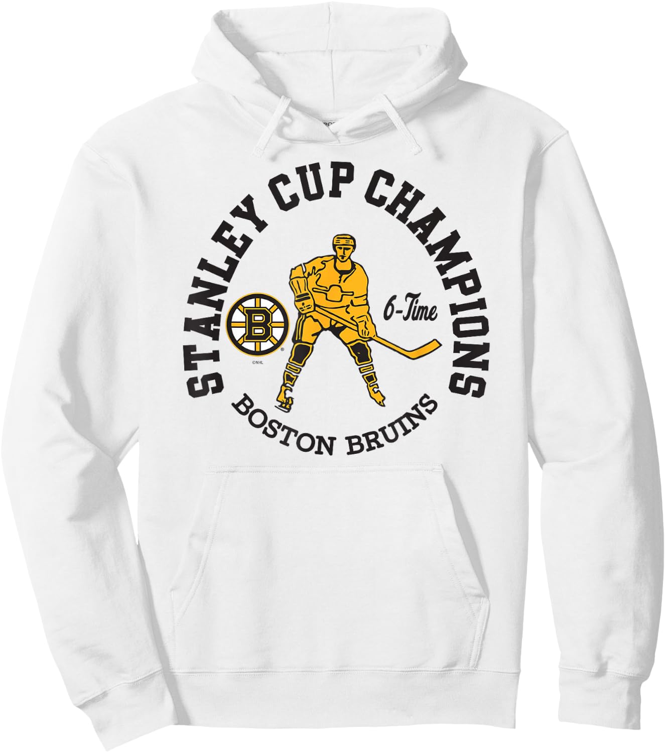 Boston Bruins Stanley Cup Champions 6-Time Gray Hoodie - Hoodie | White