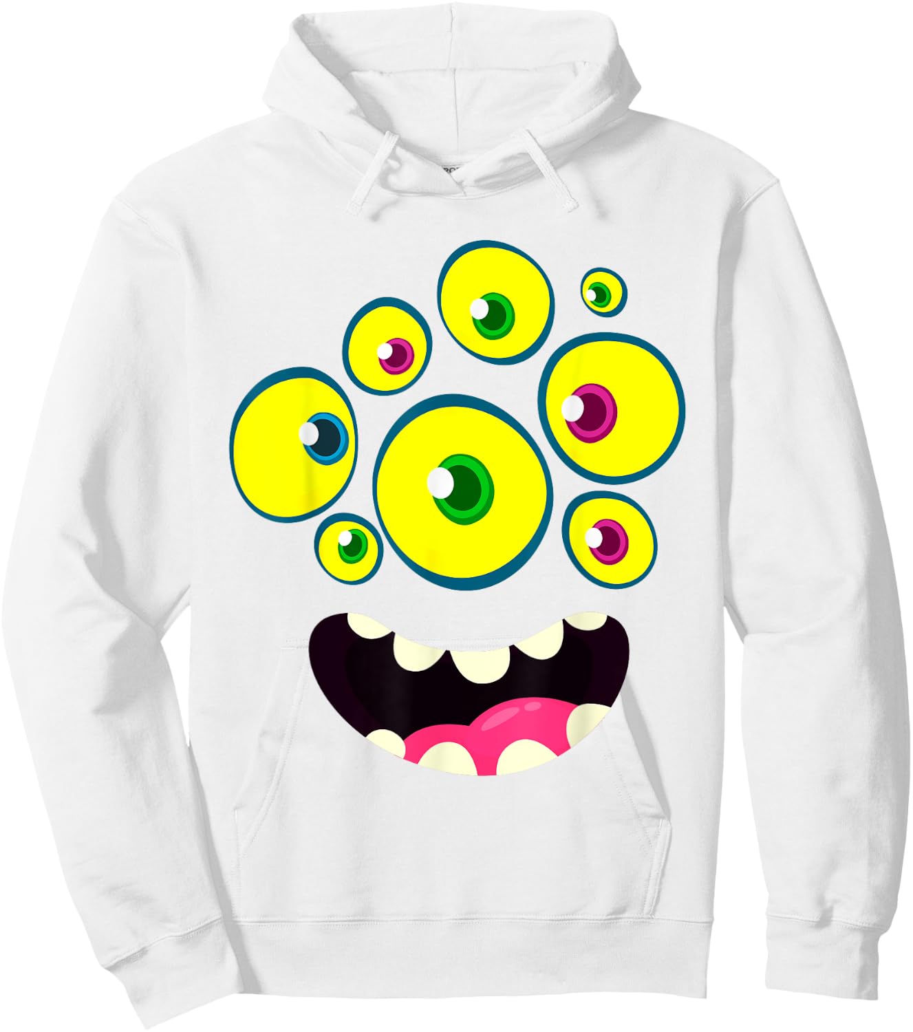 Cute Monster Face Halloween Group Costume Kids Boys Hoodie - Hoodie | White