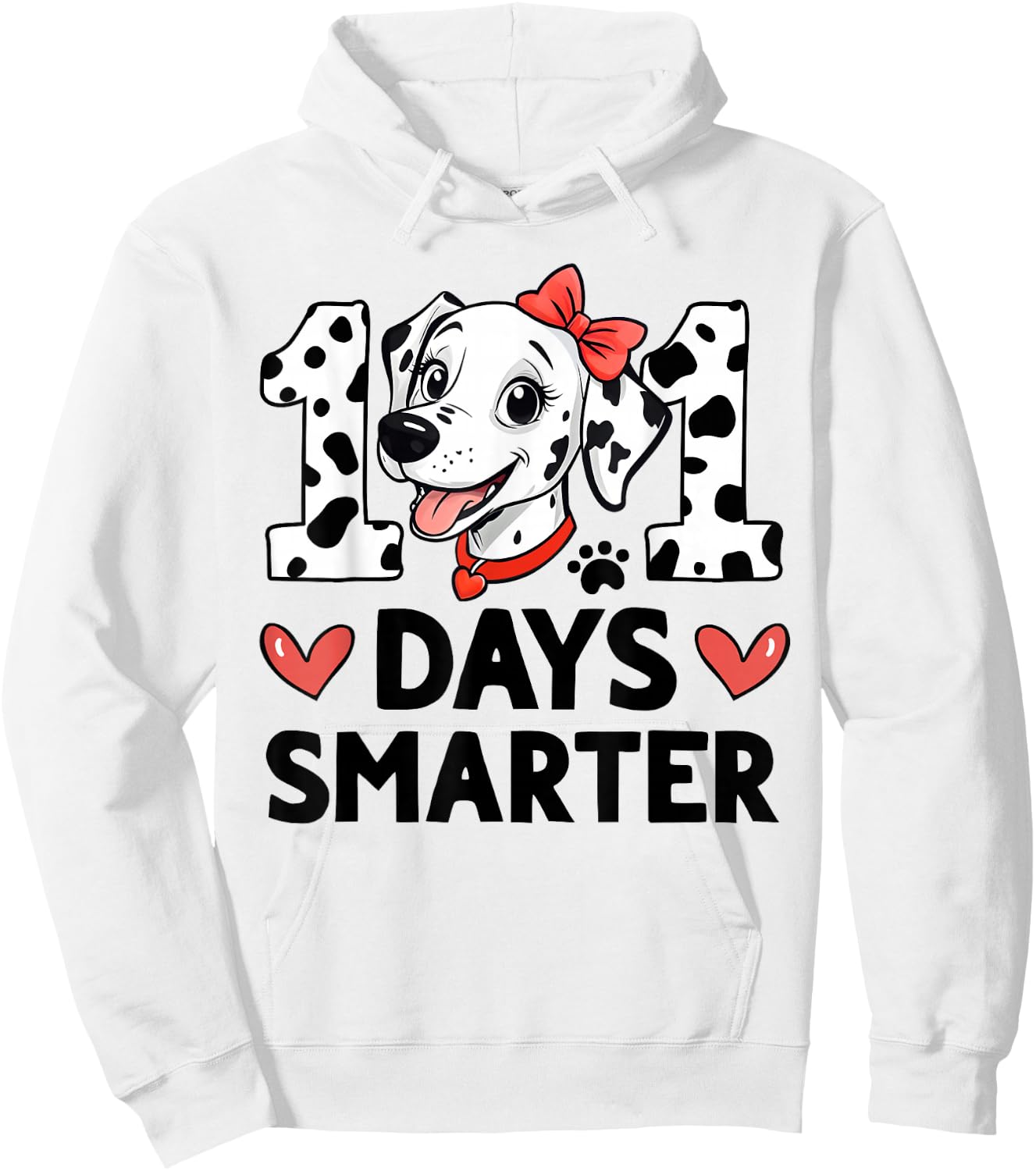100 Days Of School Dalmatian Dog Boy Kid 100th Day Of School Hoodie - Hoodie | White
