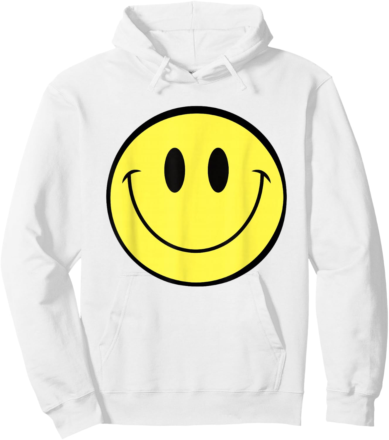 70s Yellow Smile Face Shirt Cute Funny Happy Smiling Face , White Hoodie - Hoodie | White