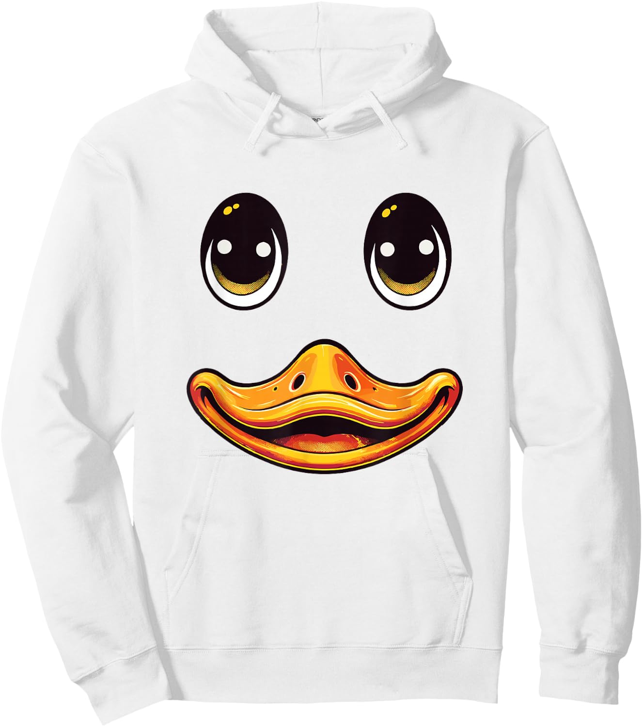 Duck Costume Face Cute Birthday Funny Duck Hoodie - Hoodie | White