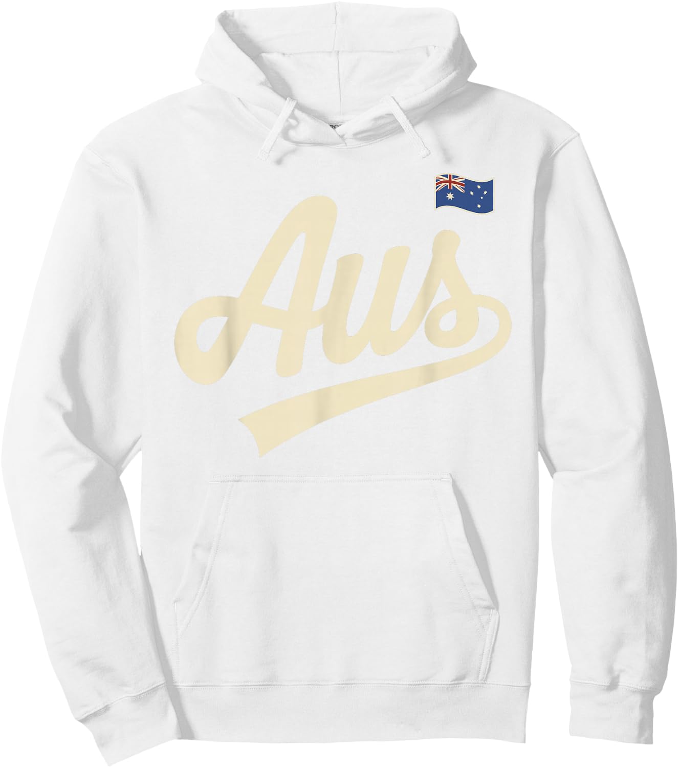 Australia Vintage Script Fan Hoodie - Hoodie | White