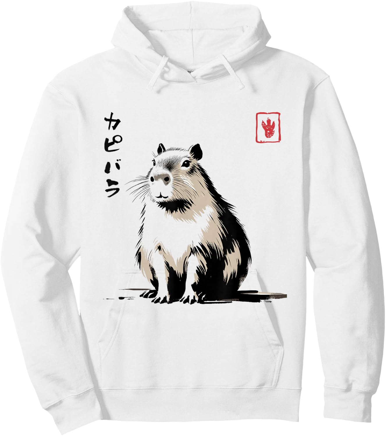 Kawaii Capybara Anime Japanese Streetwear Funny Capybara , White Hoodie - Hoodie | White