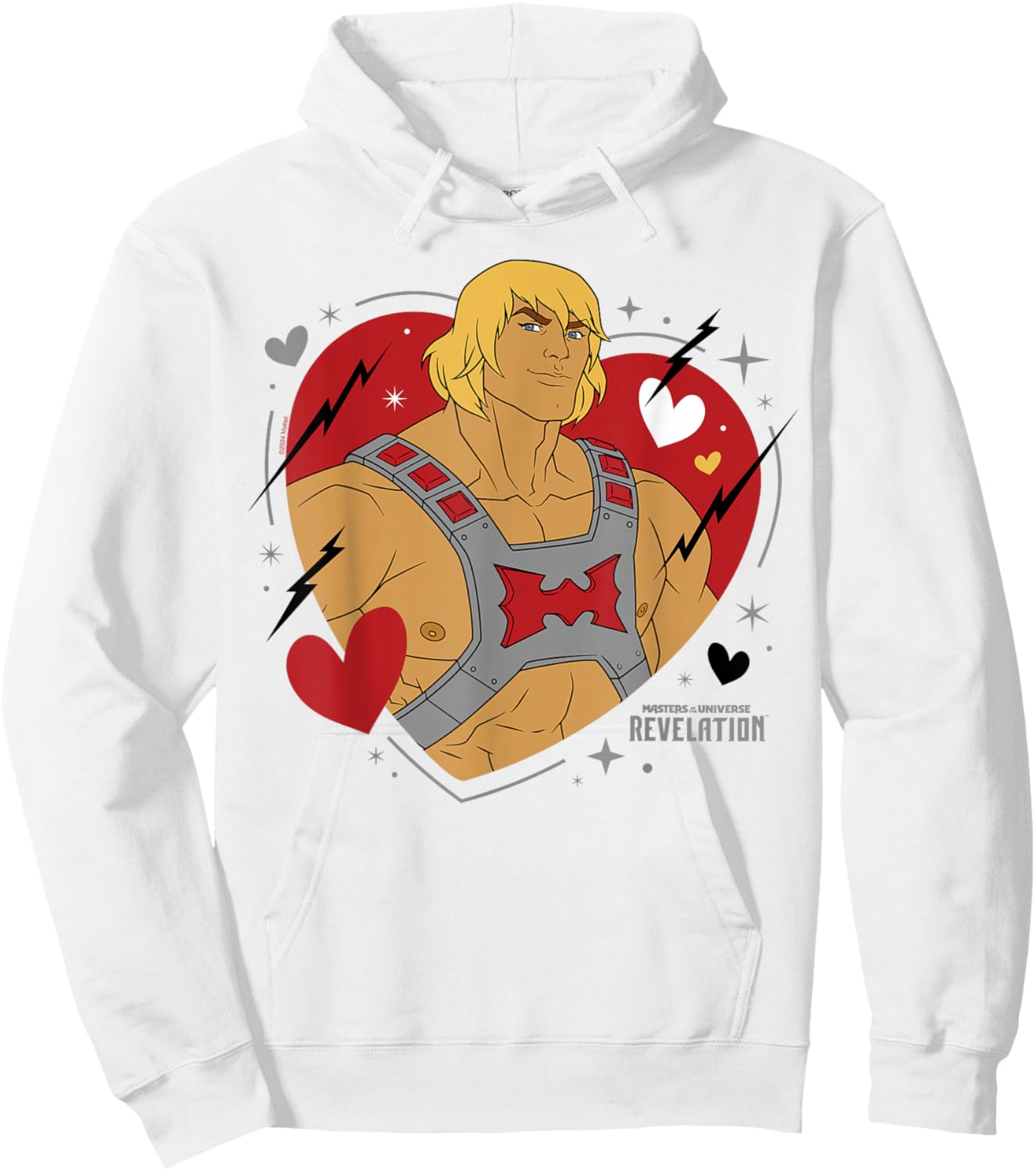 The Revelation of Masters of the Universe - He Man Heart , blue Hoodie - Hoodie | White