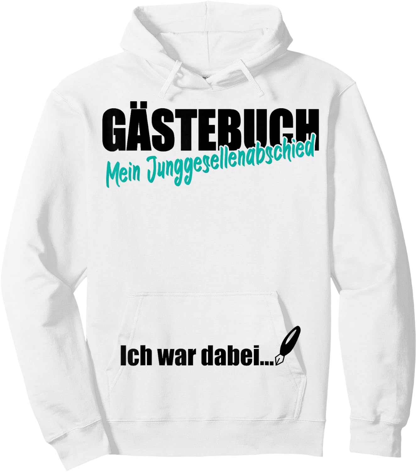 Hen Night JGA Party Guest Book Signature Hoodie - Hoodie | White
