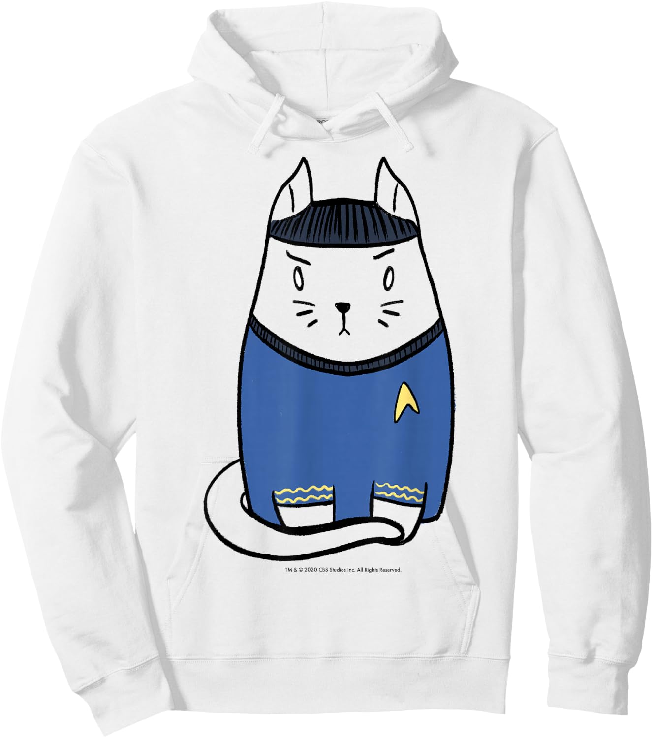 Star Trek: The Original Series Spock Cat Doodle Hoodie - Hoodie | White