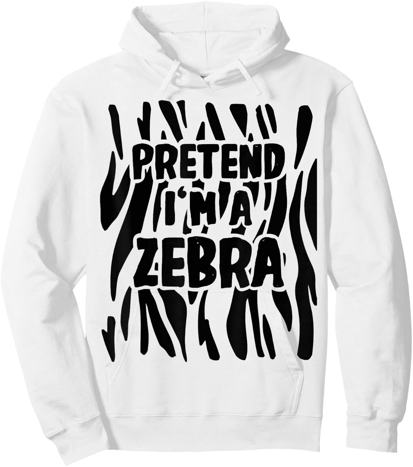 Pretend I'm a Zebra Costume Halloween Hoodie - Hoodie | White