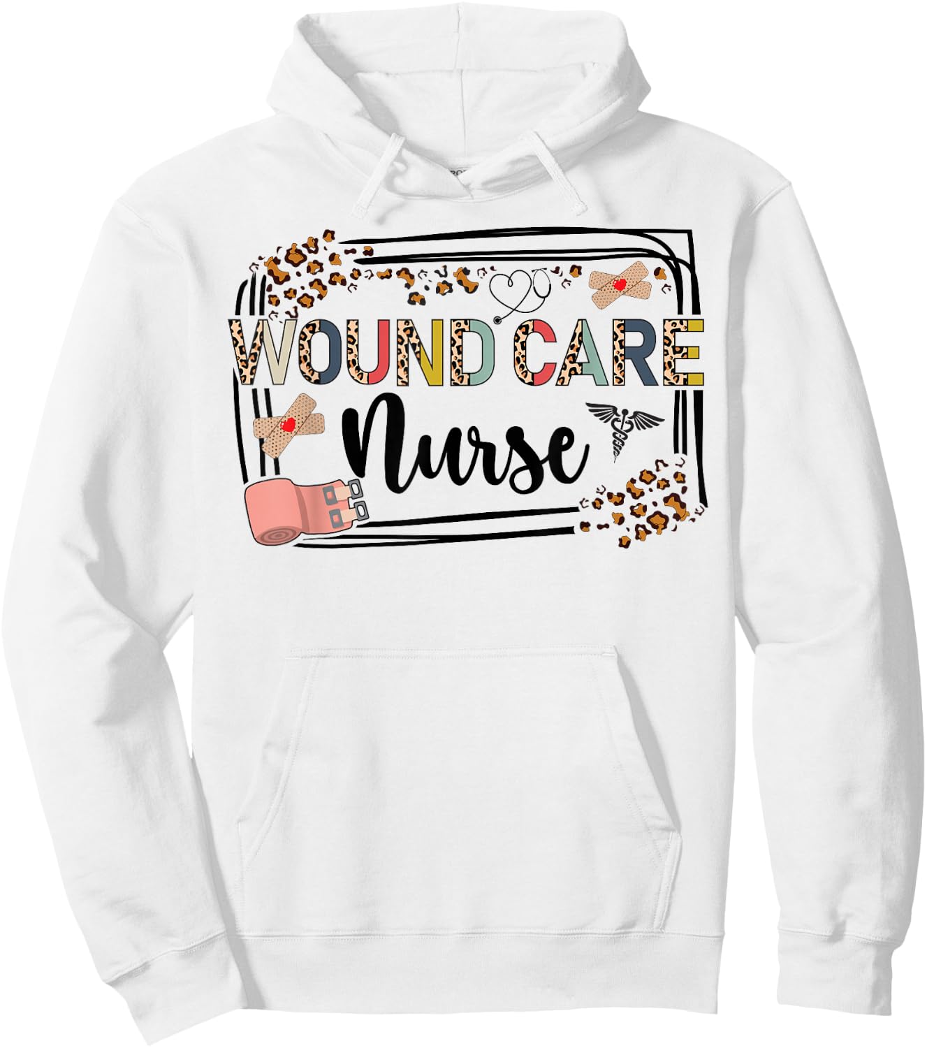 Wound Care Nurse Leopard Wound Nurse Wound Care Nursing Hoodie - Hoodie | White