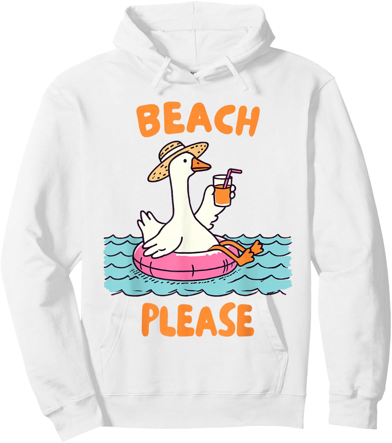 Summer Vibes Beach Lover Vacay Silly Goose Beach Please Hoodie - Hoodie | White