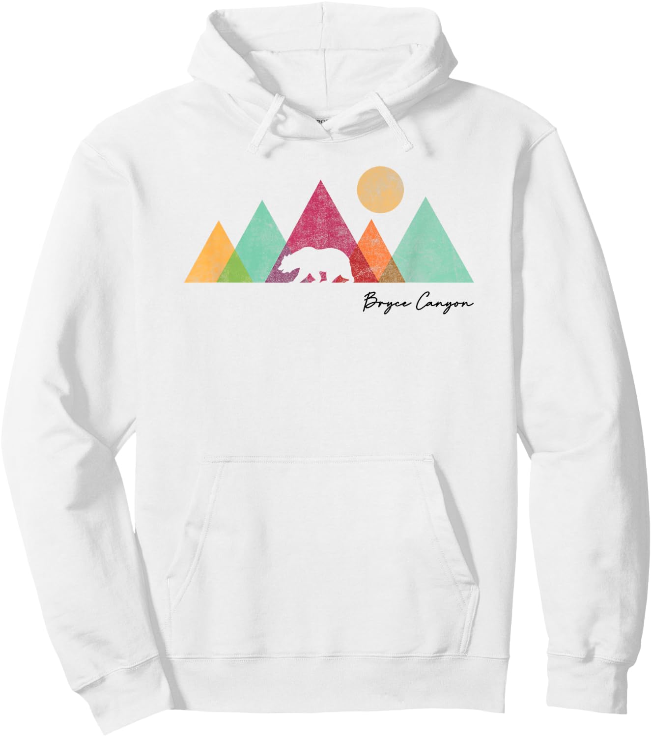 Bryce Canyon Souvenir Colorful Bear Mountain National Park Hoodie - Hoodie | White