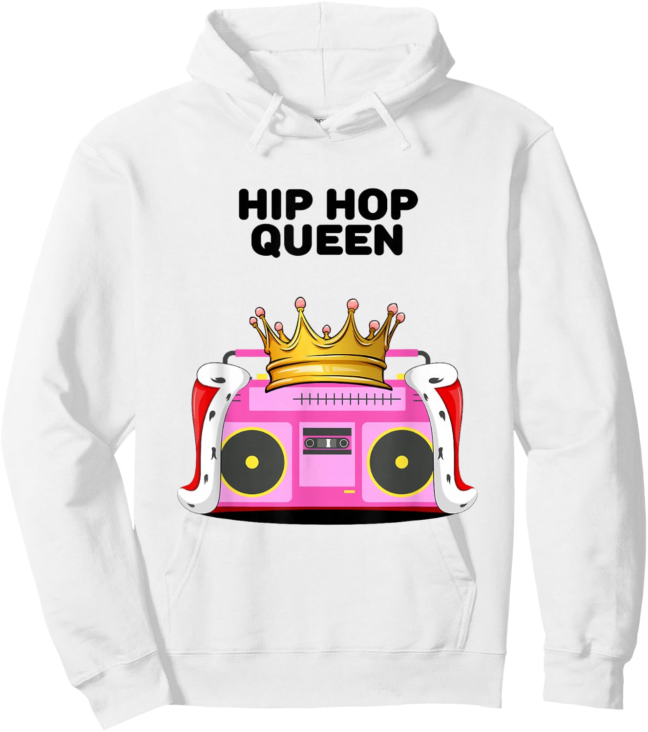 Hip Hop Queen Girls' Hip Hop Women's Hip Hop , White Hoodie - Hoodie | White