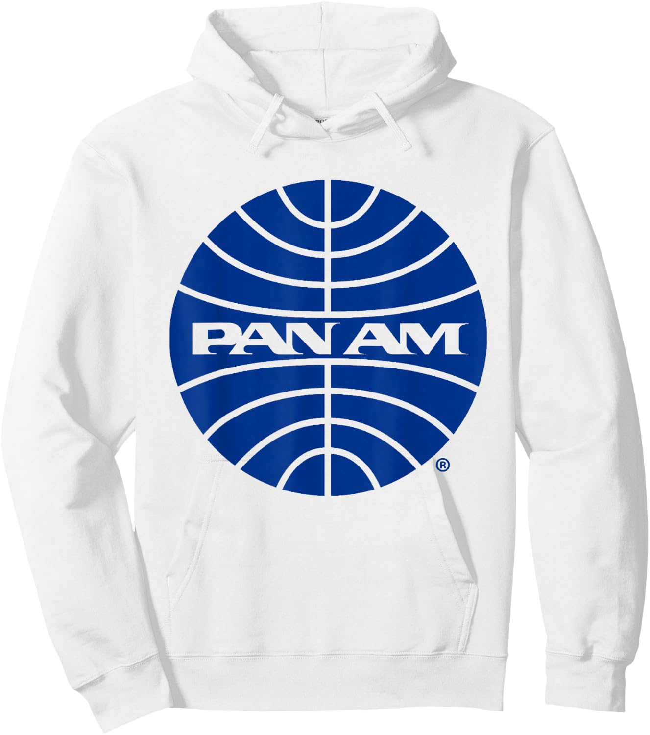 Pan Am Blue Outline Logo Hoodie - Hoodie | White