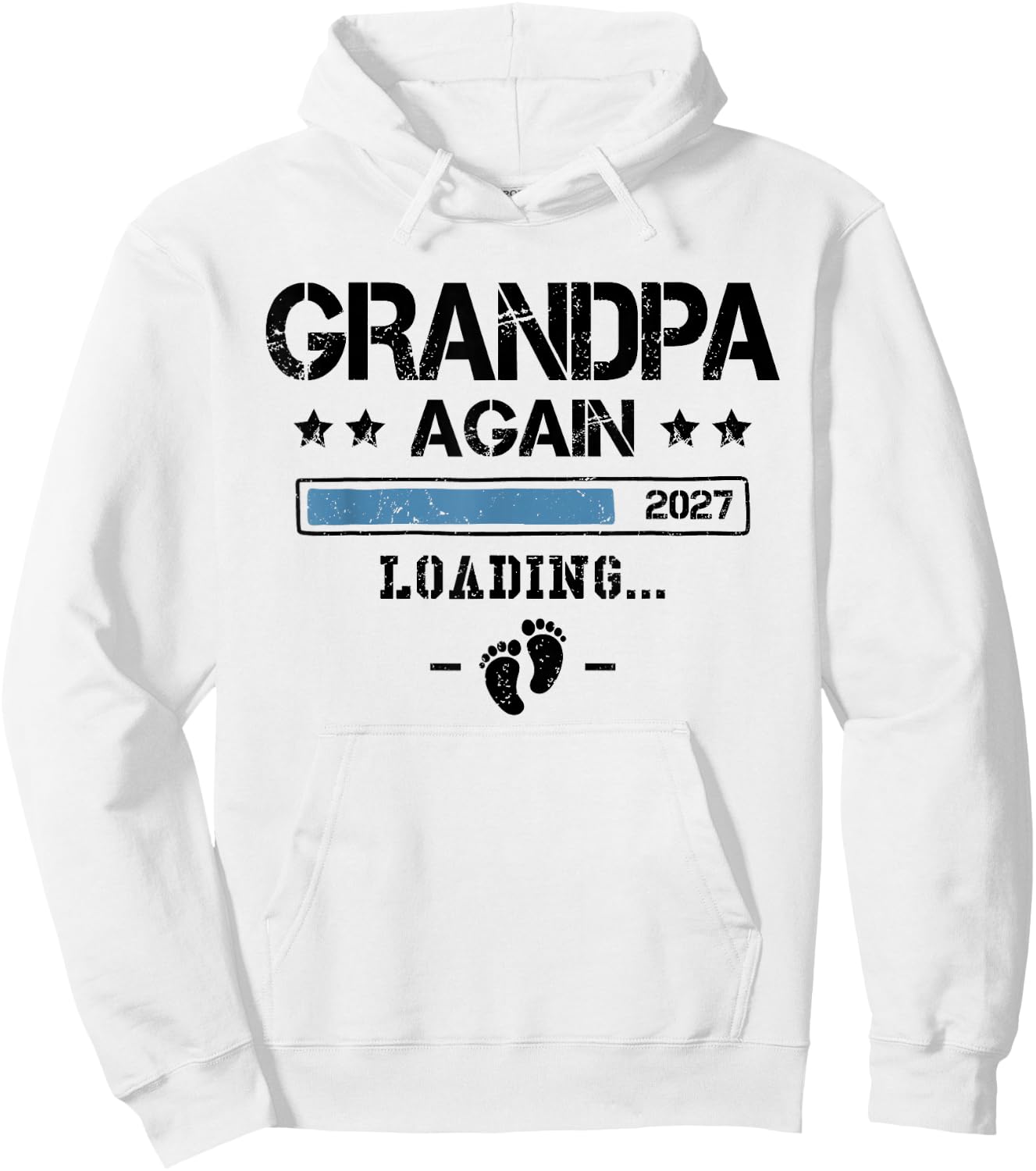 Grandpa Again 2027 Pregnancy Announcement 2nd Time Grandpa Hoodie - Hoodie | White
