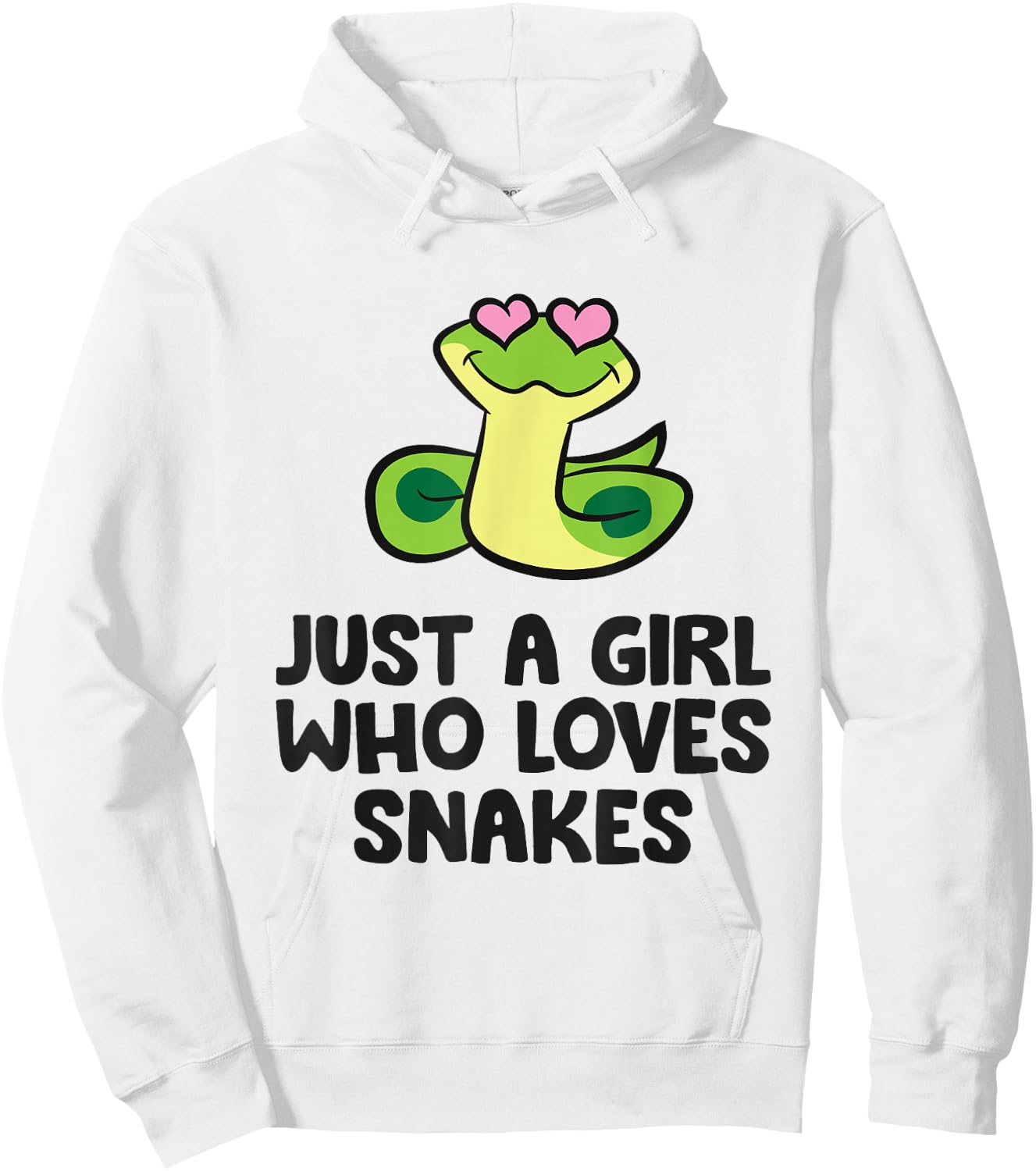 Just a Girl Who Loves Snakes Hoodie - Hoodie | White