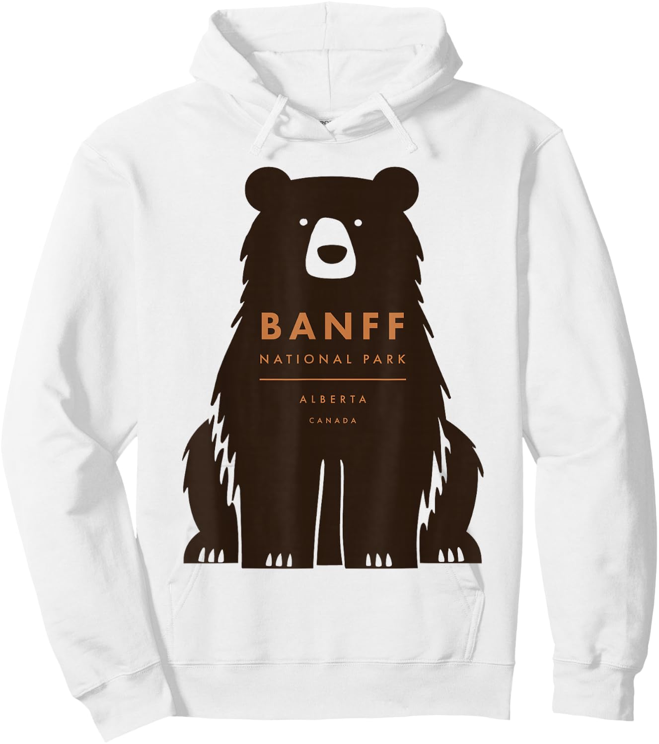 Banff National Park Alberta Canada Retro Vintage Bear Hoodie - Hoodie | White