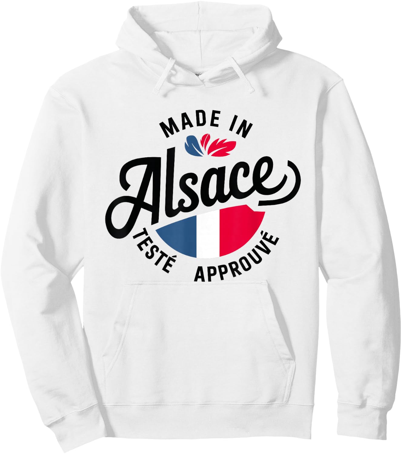 Made In Alsace Tested Approved Alsatian Humor Alsatian , white, S Hoodie - Hoodie | White