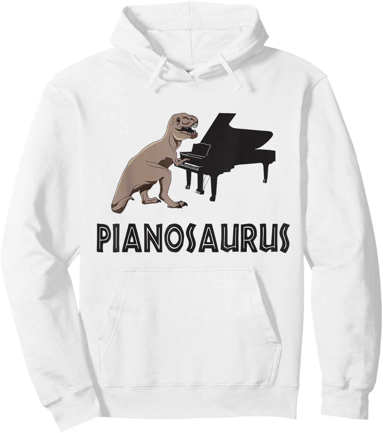 Funny Piano Pianosaurus Rex Gifts for Piano Players Hoodie - Hoodie | White