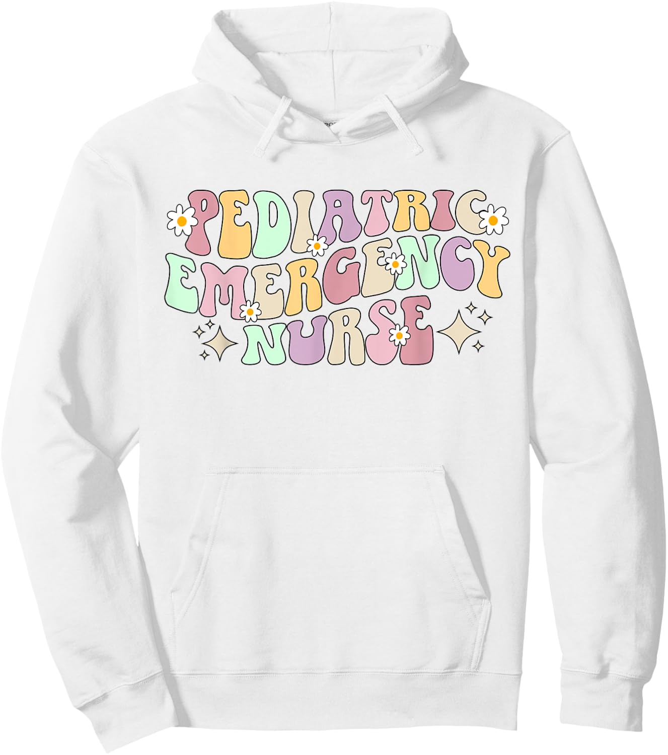 Pediatric Emergency Nurse Groovy Peds ER Nurse Hoodie - Hoodie | White
