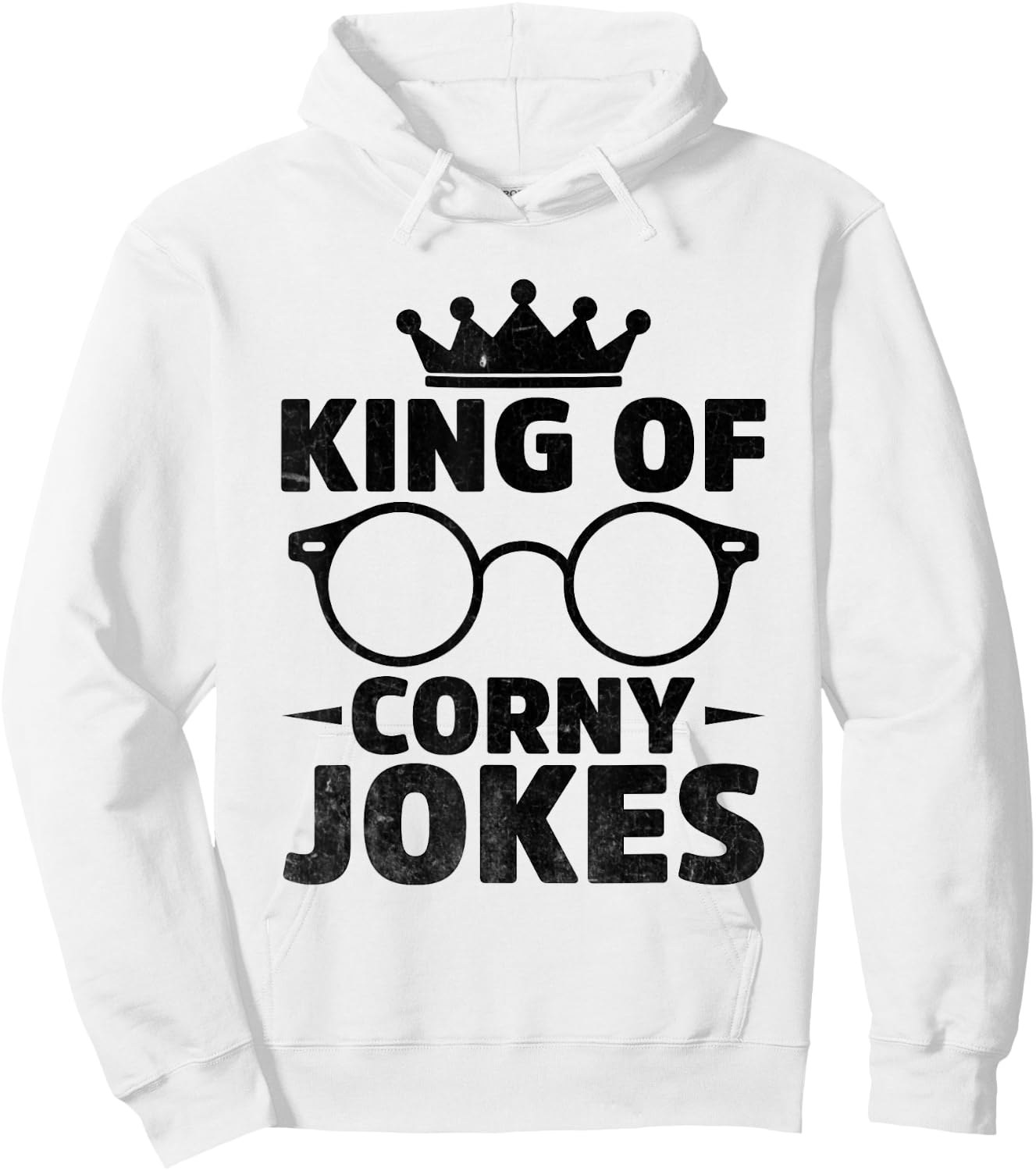 King Of Corny Jokes Dad Joke Hoodie - Hoodie | White
