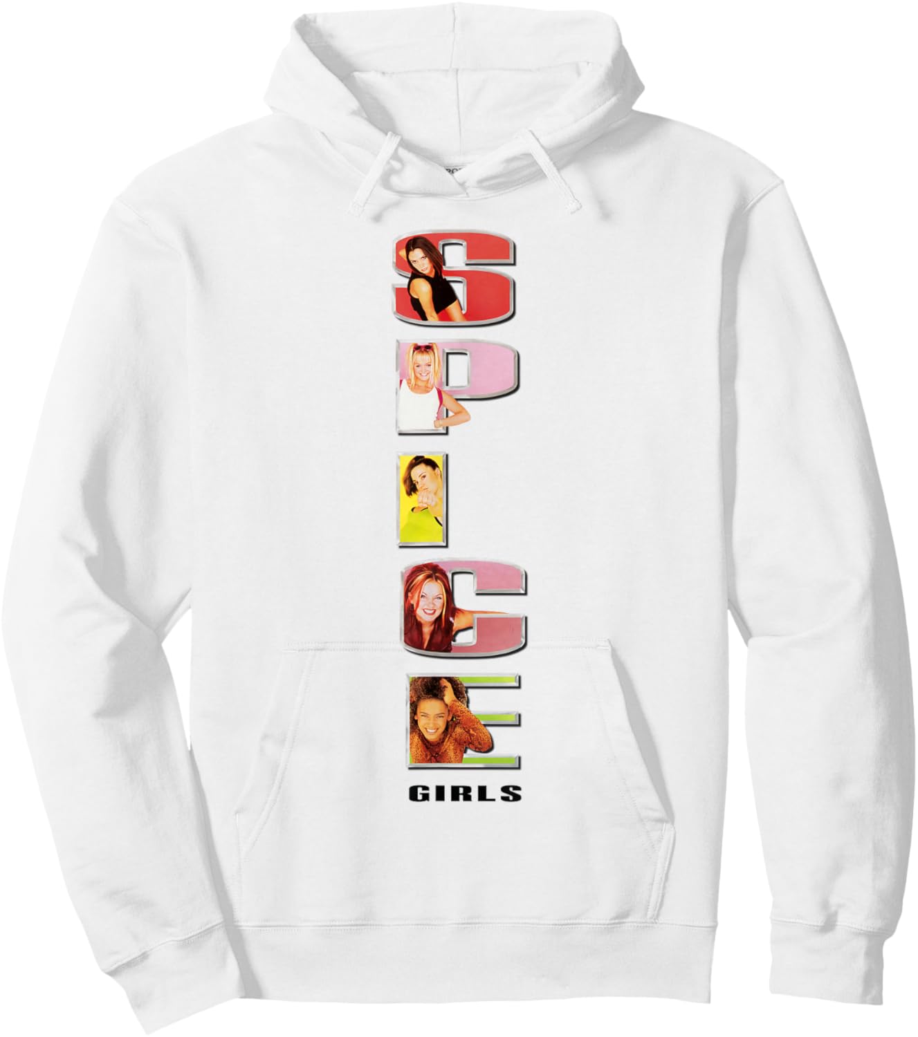 Official Spice Girls Stacked Logo, white Hoodie - Hoodie | White