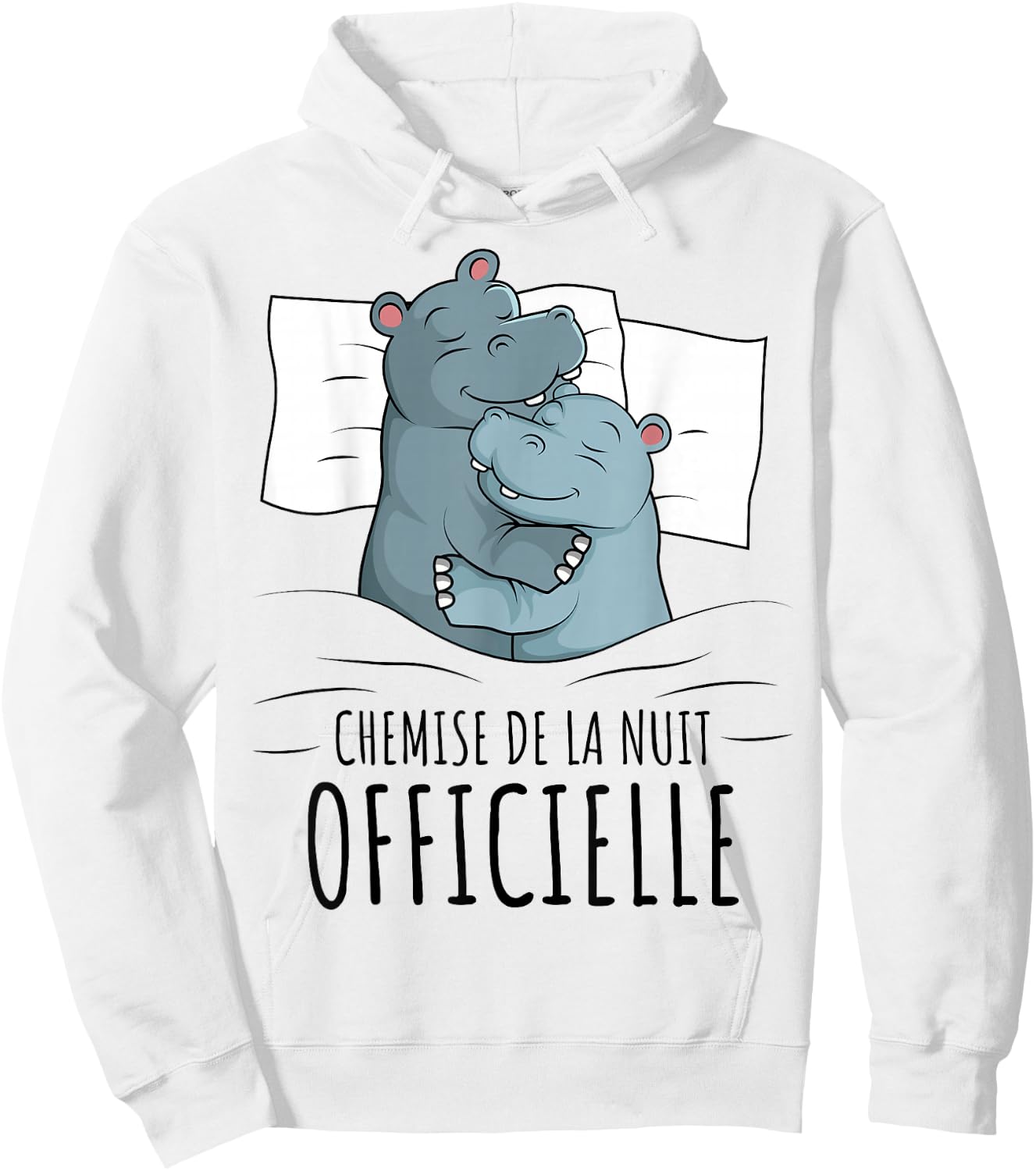 Hippopotamus Official Night Shirt , white Hoodie - Hoodie | White