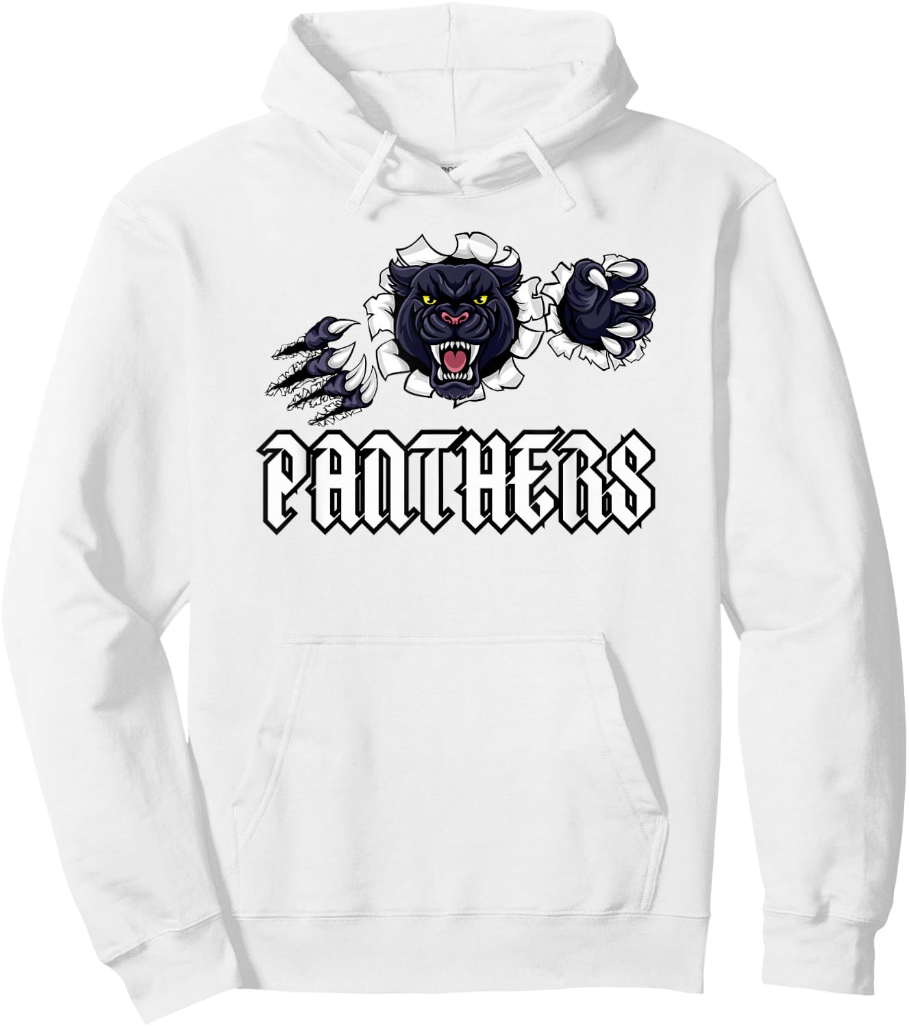 Panther Pride White Text High School Spirit Fan Wear Hoodie - Hoodie | White