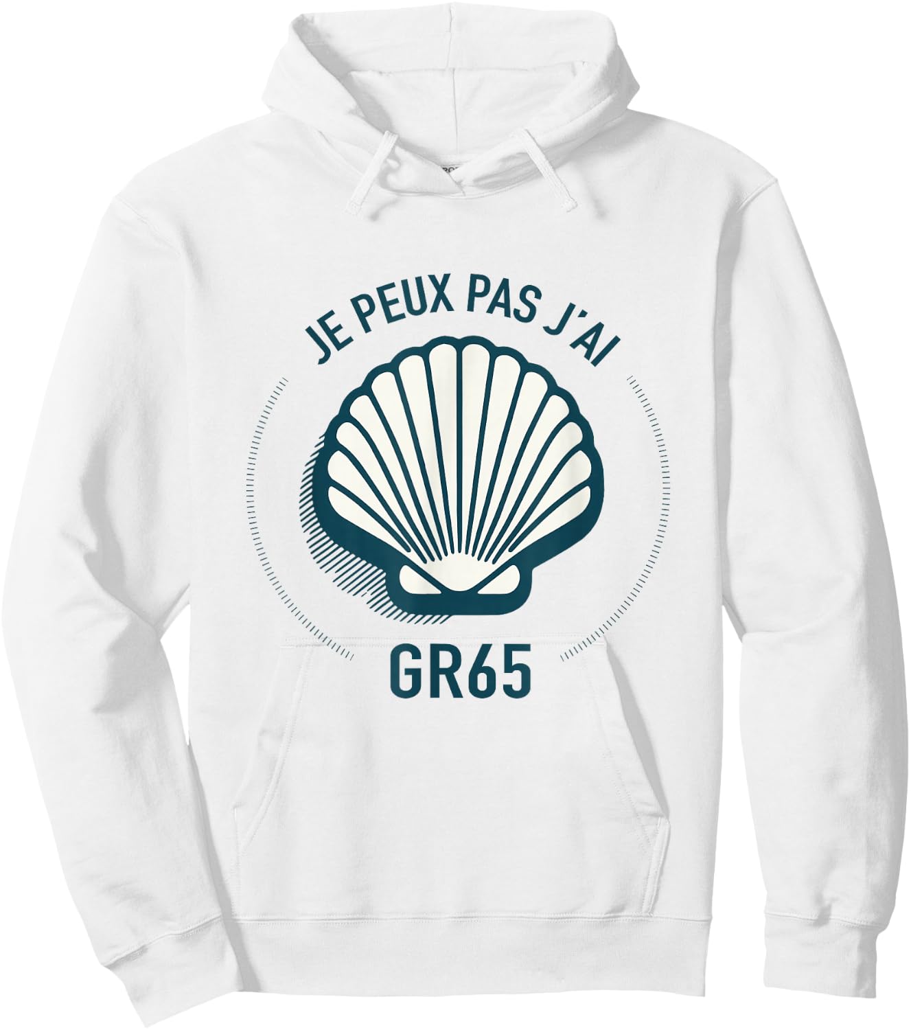 Humour Hiking GR65 Compostela Gift Walker and Pilgrim , Blue, S Hoodie - Hoodie | White