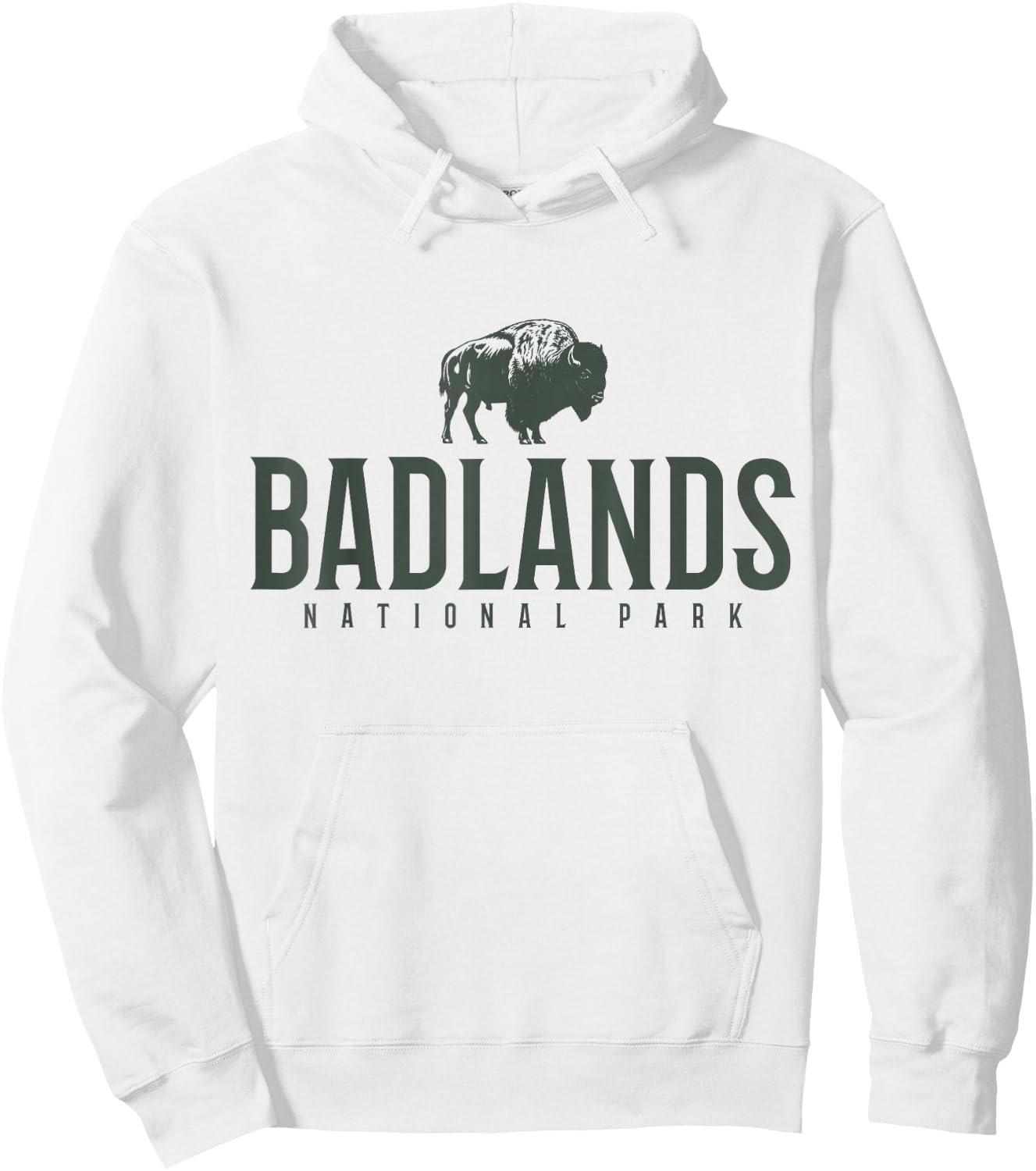 Badlands National Park South Dakota Bison Vintage Souvenir Hoodie - Hoodie | White