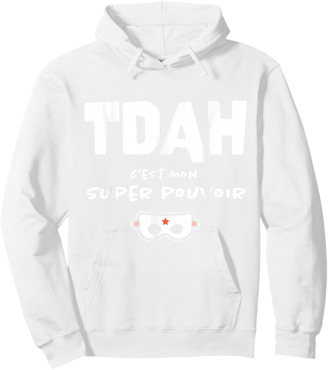 Humor ADHD Superhero Awareness Hyperactivity , Orange, S Hoodie - Hoodie | White